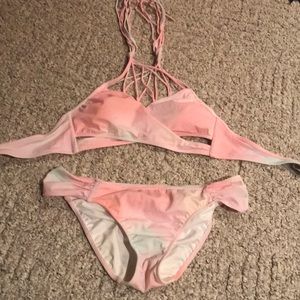 Victoria’s Secret pink and blue swimsuit